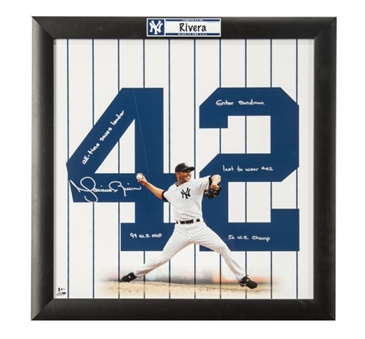 Mariano Rivera Signed and Inscribed Framed Number 42 Collage Photo